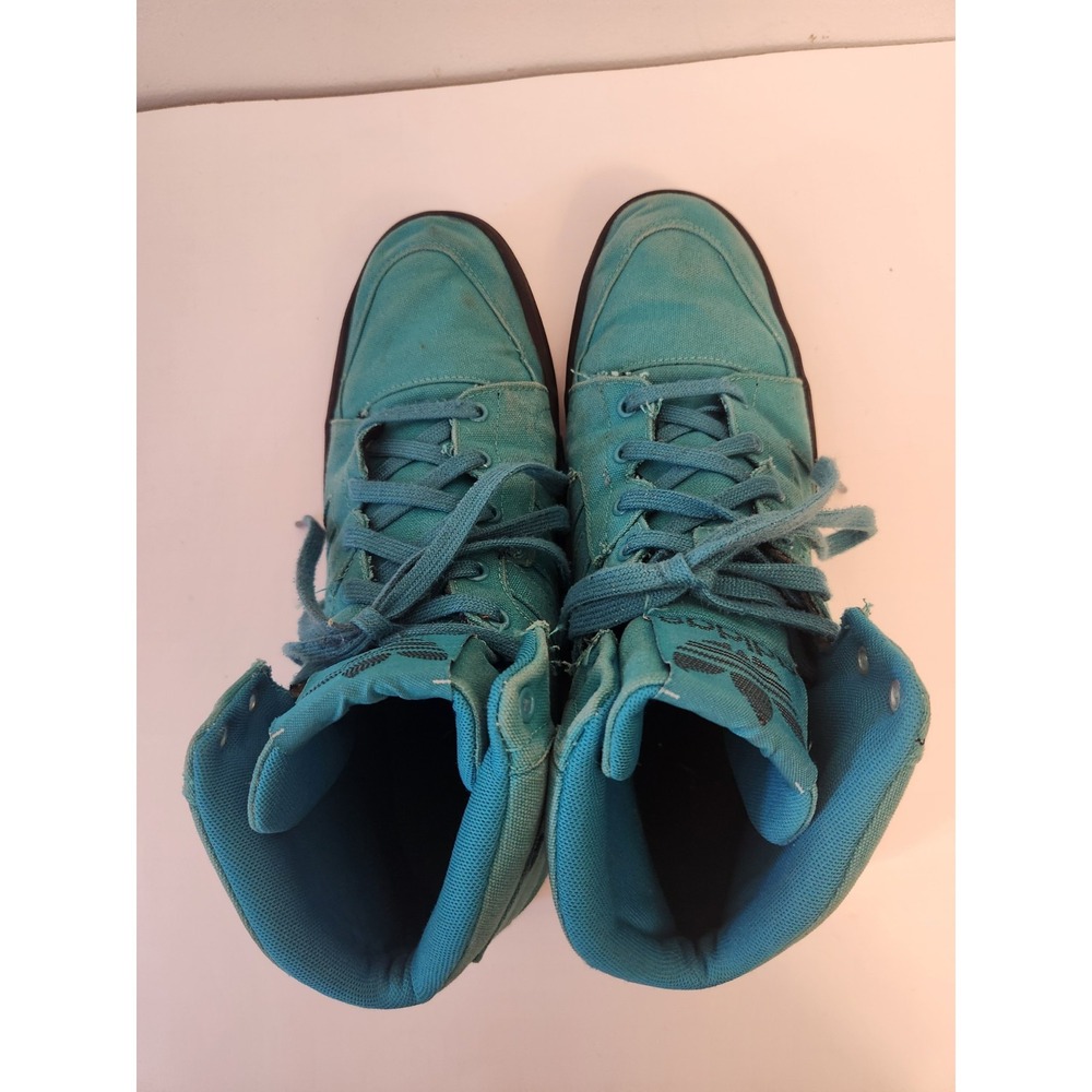 Adidas Originals Instinct Mid Rst Retro Adidas Sneakers Size 11.5 Teal Canvas - Picture 9 of 13